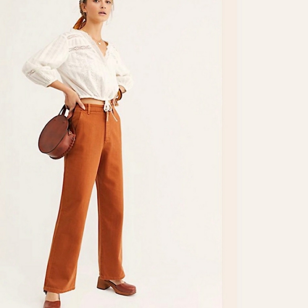 FREE PEOPLE On My Mind Wide Leg Pants size 28